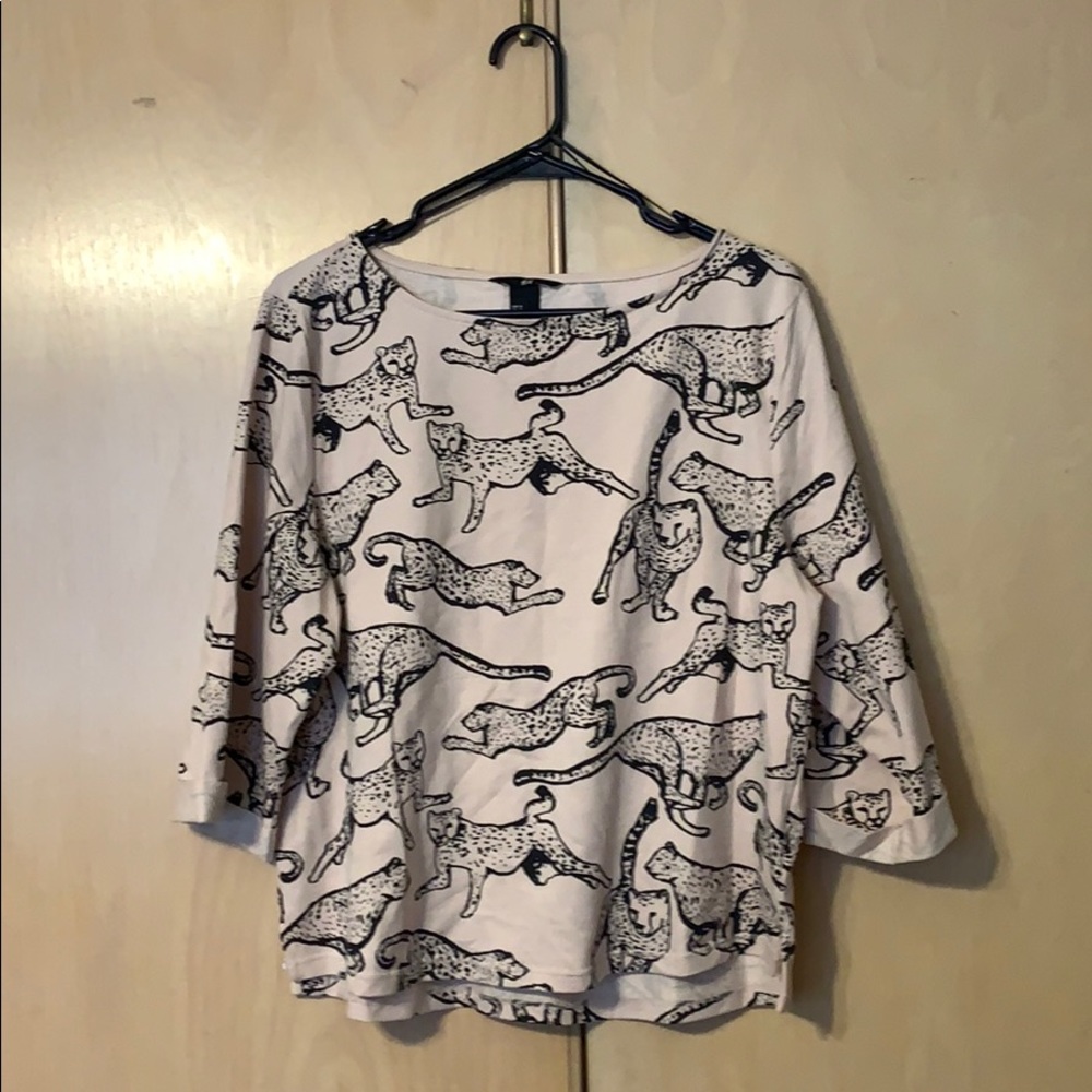 H&M top with cheetahs